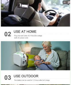 Alternative view of heavy duty Portable 1-5L Adjustable Oxygen Concentrator Generator Oxygen Machine For Home and outdoor Use