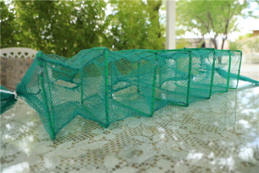 5FT Foldable Fishing Bait Trap Crab Net Crawdad Shrimp Cast Dip Cage Fish Minnow