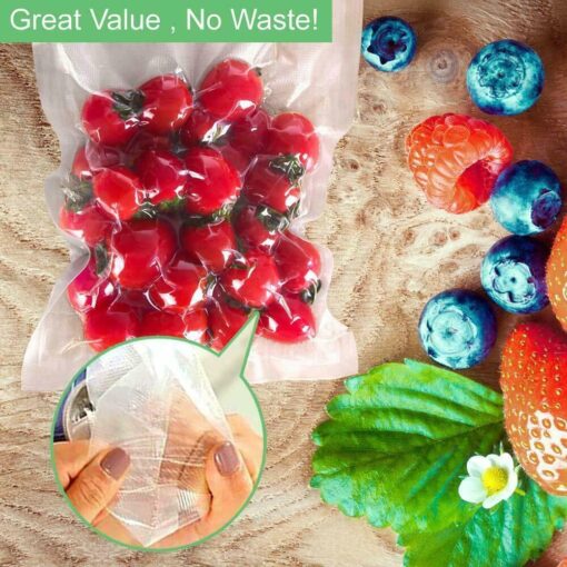 100 Quart 8 x12 Honeycomb Embossed Vacuum Sealer Bags for FoodSaver Thicker bag