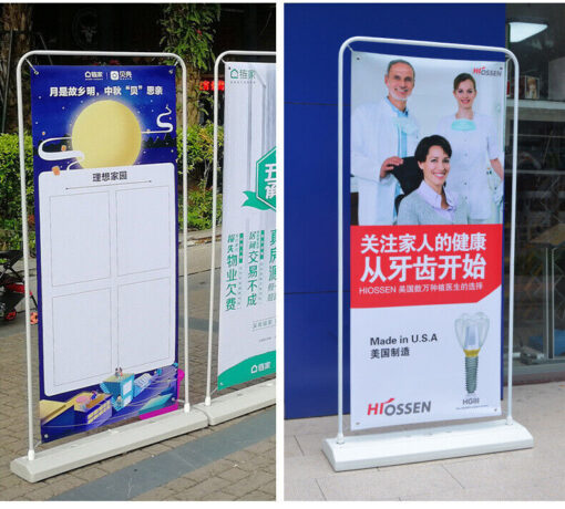 6FT Floor Standing Poster Sign Holder base, Double Sided, Advertising Display