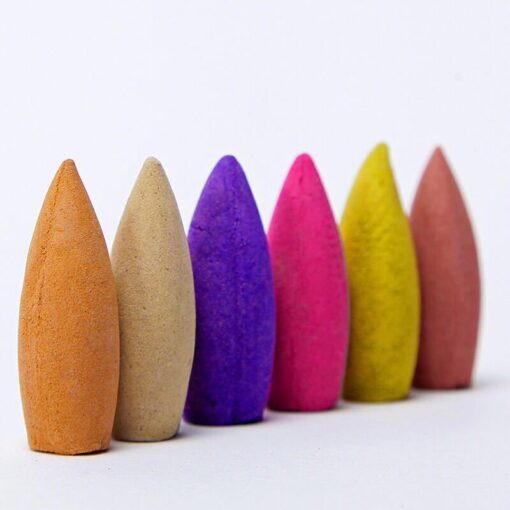 200pcs big&small Backflow Incense Burner Cones Flower Flavor Smoke Bullet Cone