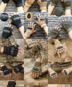 Tactical Gloves Hard Knuckle Full Finger Military Army Hunting Medium size