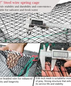 Crab fish trap Bait trap for Lobster Crawfish Shrimp Fishing foldable Traps Nets