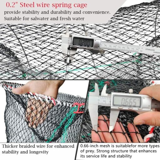 Crab fish trap Bait trap for Lobster Crawfish Shrimp Fishing foldable Traps Nets