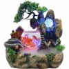 LED Rockery Fountain Waterfall Fengshui Desktop Atomizing Humidifier Indoor Desk