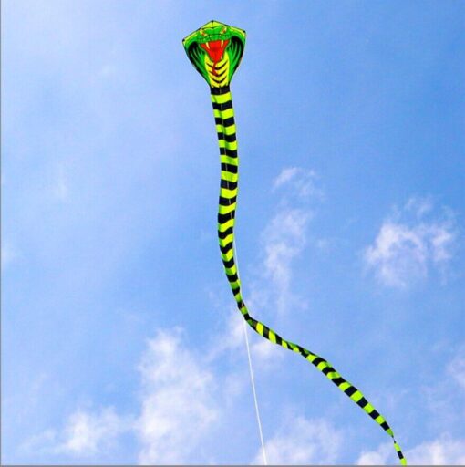 27FT long Cobra Snake Kite with 328ft string easy to fly for Children adult Toys