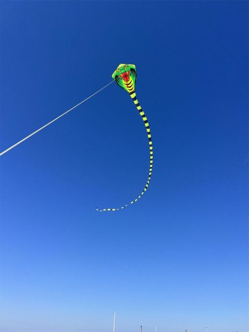 27FT long Cobra Snake Kite with 328ft string easy to fly for Children adult Toys