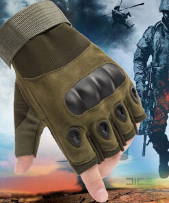 Tactical Army Military Motorcycle Hunt Hard Knuckle Half Finger Gloves M SIZE