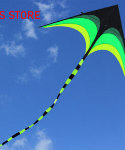 NEW 2m 6.6FT wide Triangle Kite set with 33FT tail & 328ft string delta easy fly