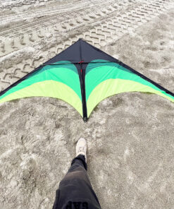 NEW 2m 6.6FT wide Triangle Kite set with 33FT tail & 328ft string delta easy fly