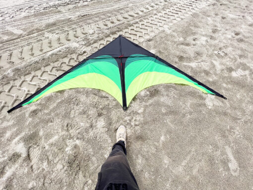 NEW 2m 6.6FT wide Triangle Kite set with 33FT tail & 328ft string delta easy fly