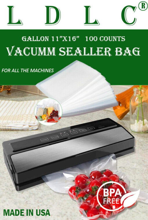 500 Quart Vacuum Sealer Bags 8x12 6x10 Embossed Food Saver Storage Package