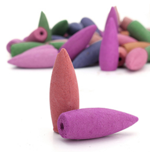 400pcs/pack Big Backflow Incense Burner Cones Flower Flavor Smoke Bullet Cone