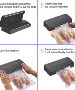 4 Rolls Food Vacuum Sealer Bags 8