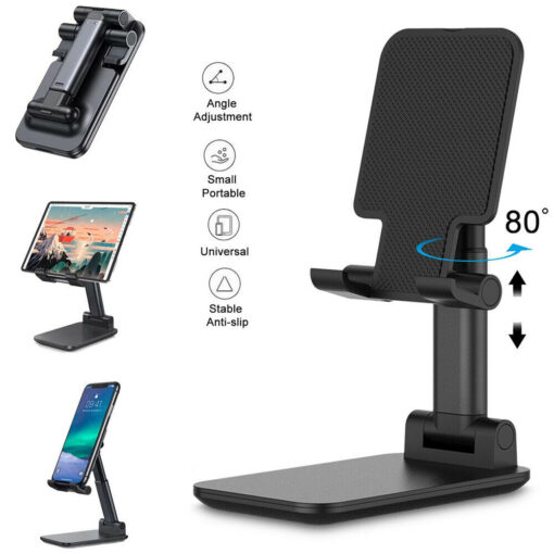 ALL Metal Adjustable Cell Phone Stand Tablet Desktop Desk Holder For iphone ipad