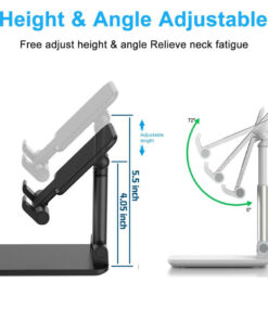 ALL Metal Adjustable Cell Phone Stand Tablet Desktop Desk Holder For iphone ipad