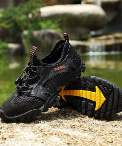 HANHAN Mens Quick Dry Water Shoes Outdoor Trekking Non-slip Wading Sneakers