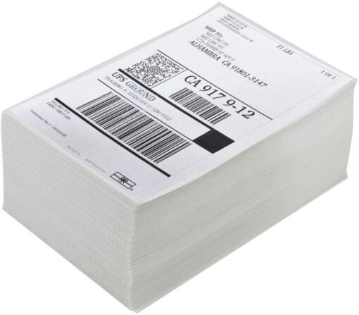 500 4x6 Fanfold Direct Thermal Shipping Labels for all label Printers