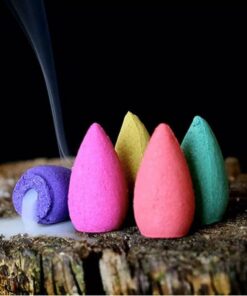 200pcs big&small Backflow Incense Burner Cones Flower Flavor Smoke Bullet Cone