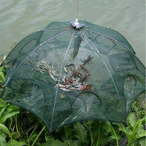 USA Fishing Bait Trap Crab Net Crawdad Shrimp Cast Dip Cage Fish Minow Foldable