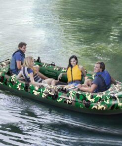 kayaking Inflatable 4Person Floating Boat Raft Set with Oars Air Pump Cruising