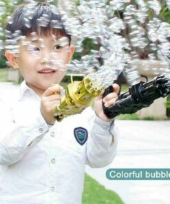 2x Gatling Bubble Machine Bubbler Maker Automatic Bubble Gun Toy For Kid Outdoor