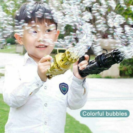 2x Gatling Bubble Machine Bubbler Maker Automatic Bubble Gun Toy For Kid Outdoor