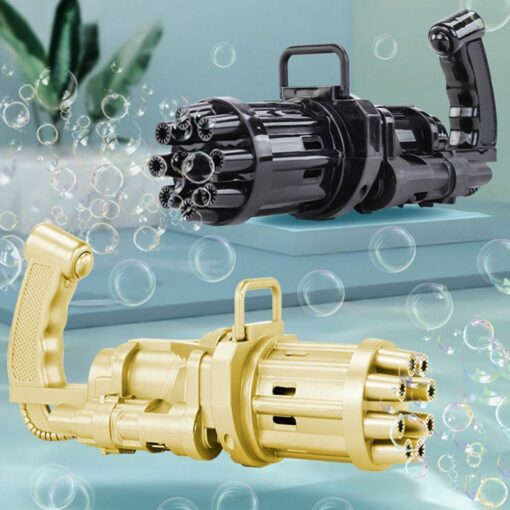 2x Gatling Bubble Machine Bubbler Maker Automatic Bubble Gun Toy For Kid Outdoor