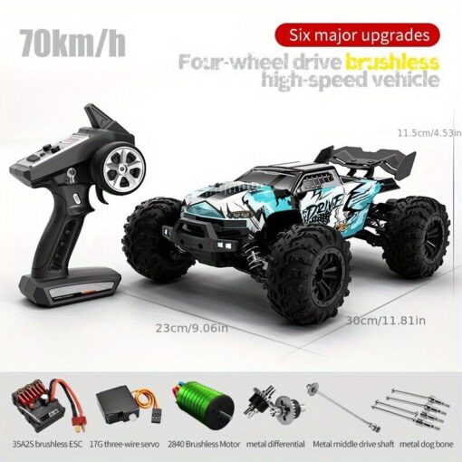 Brushless Motor High Speed RC car toy 4WD All Terrain 1:16 Racing Model 70KM/H