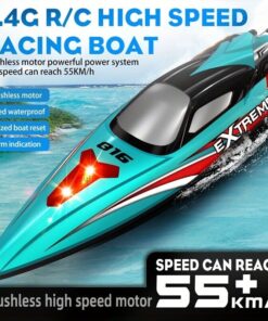 RC High Speed 55km/h Racing Boat, Sealed Waterproof,Can Drag net brushless motor