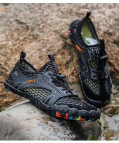 Mens Quick Dry Water Shoes Outdoor hiking Non-slip Wading Sneakers rubber sole