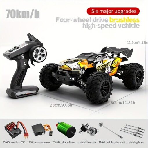 Brushless Motor High Speed RC car toy 4WD All Terrain 1:16 Racing Model 70KM/H